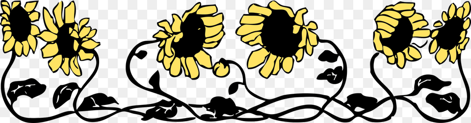 Transparent Sunflower Frame Border Black And White Cliparts, Flower, Plant Free Png Download