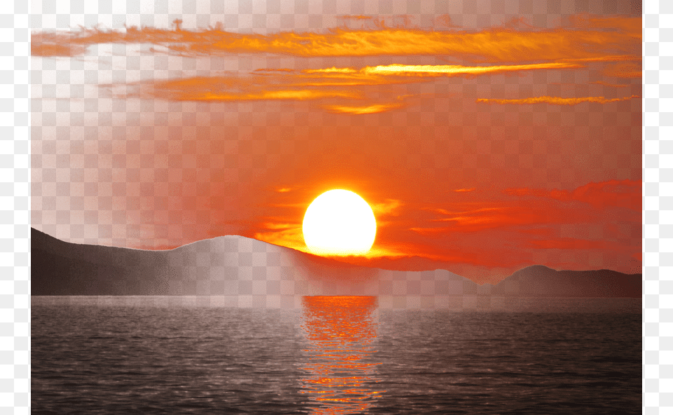 Transparent Sunset, Nature, Outdoors, Sky, Sunlight Png Image