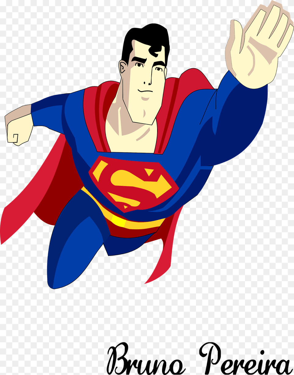 Transparent Super Man Superman Flying Clipart, Cape, Clothing, Person, Face Free Png Download