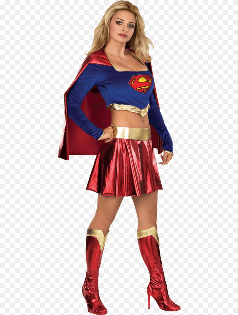 Transparent Supergirl Clipart Sexy Superhero Costume, Skirt, Clothing, Person, Miniskirt Free Png Download