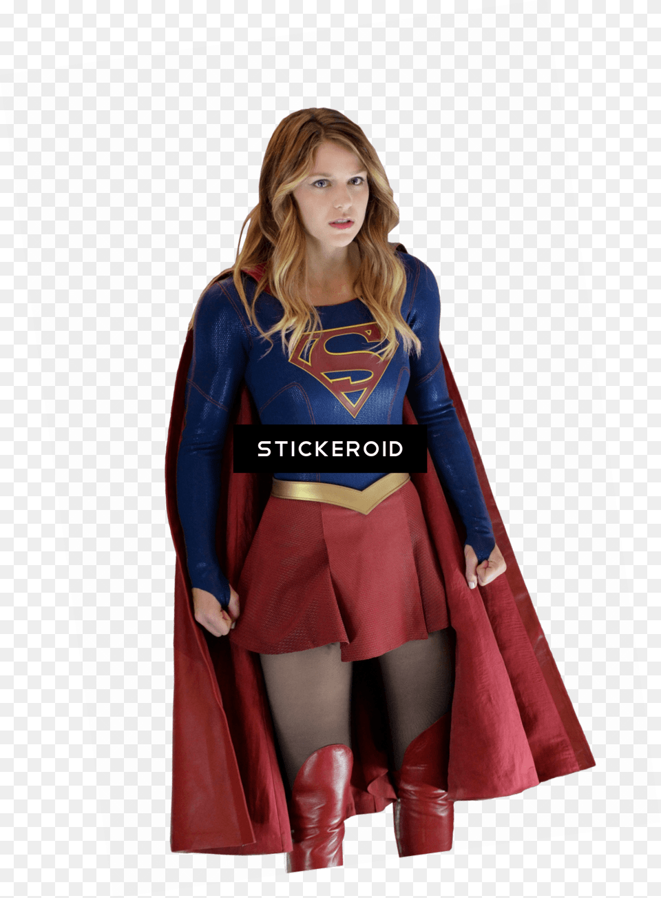 Transparent Superhero Cape Supergirl Transparent, Clothing, Costume, Sleeve, Person Free Png Download