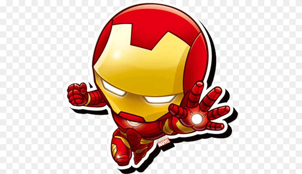 Transparent Superhero Clip Art Chibi Iron Man Cartoon, Clothing, Hardhat, Helmet Free Png Download