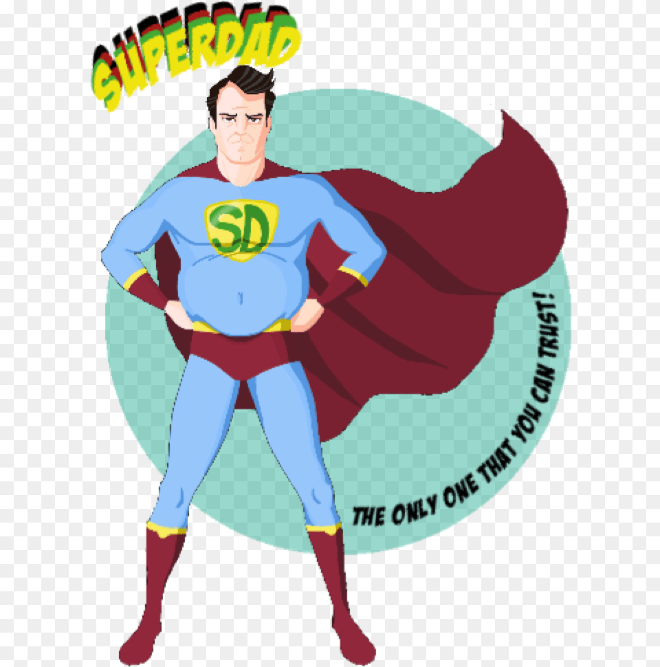 Transparent Superhero Dad Clipart Superman, Book, Cape, Clothing, Comics Free Png