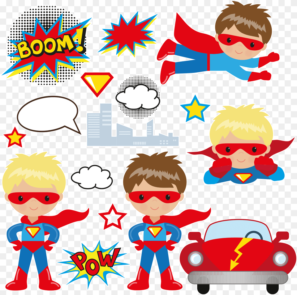 Transparent Superhero Silhouette Super Heros Enfant, Book, Comics, Publication, Baby Free Png Download