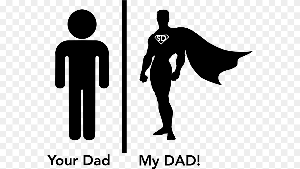 Transparent Superhero Silhouette Your Dad Vs My Dad By Shruti Arjun Anand, Person Free Png