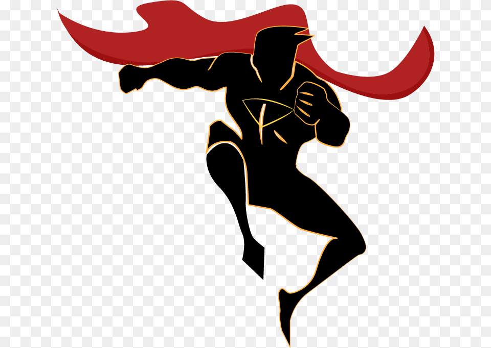 Transparent Superman Clipart Black And White Superhero Silhouette No Background, Baby, Person, Logo Png Image