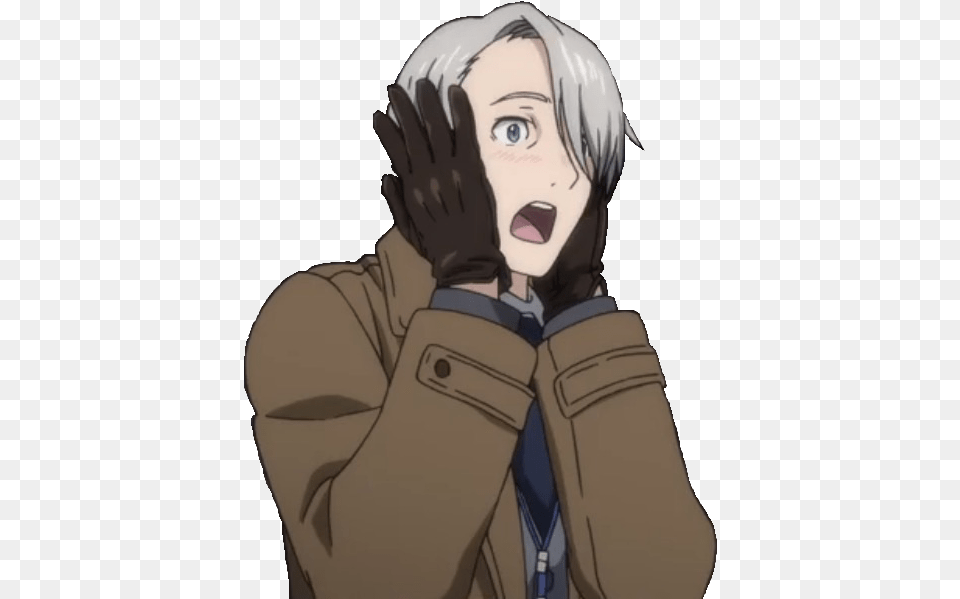 Transparent Surprised Viktori Feel This Is A Victor Nikiforov Gay, Anime, Clothing, Glove, Adult Png Image