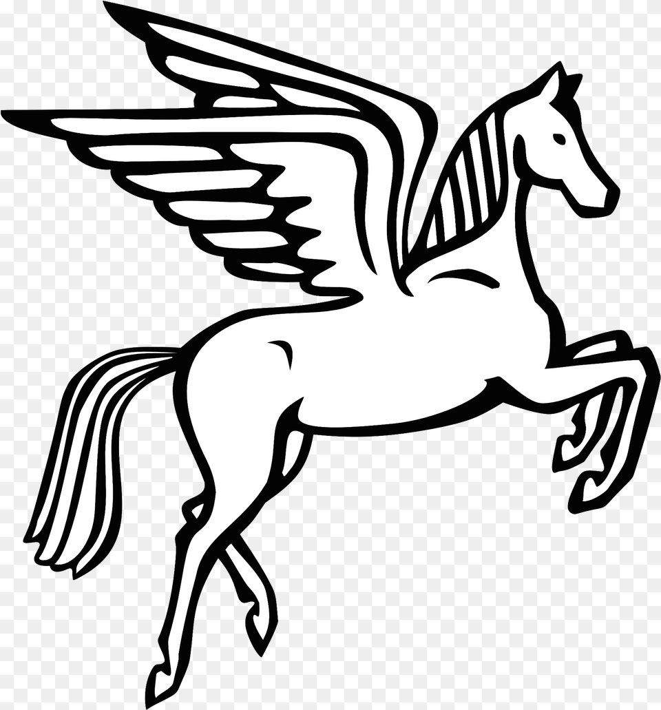 Transparent Susan B Anthony Clipart Pegasus, Stencil, Animal, Person, Horse Png Image