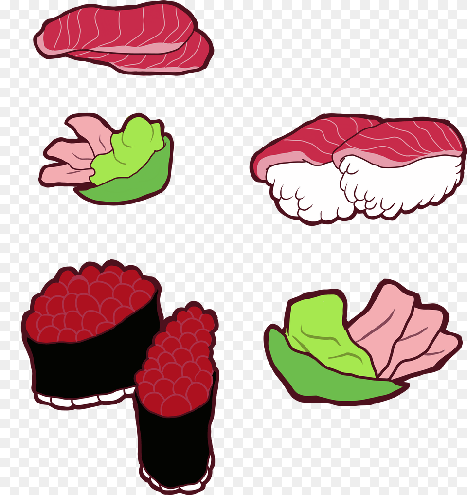 Transparent Sushi Clipart, Berry, Raspberry, Produce, Plant Free Png