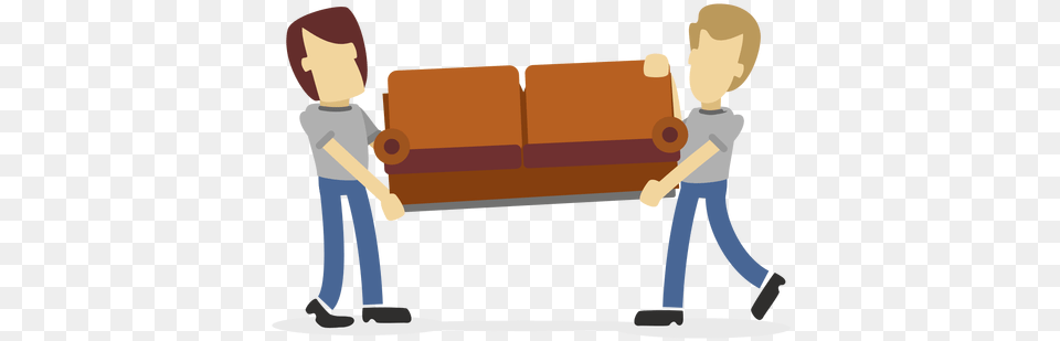Transparent Svg Vector File Carregando Sof, Couch, Furniture, People, Person Free Png Download