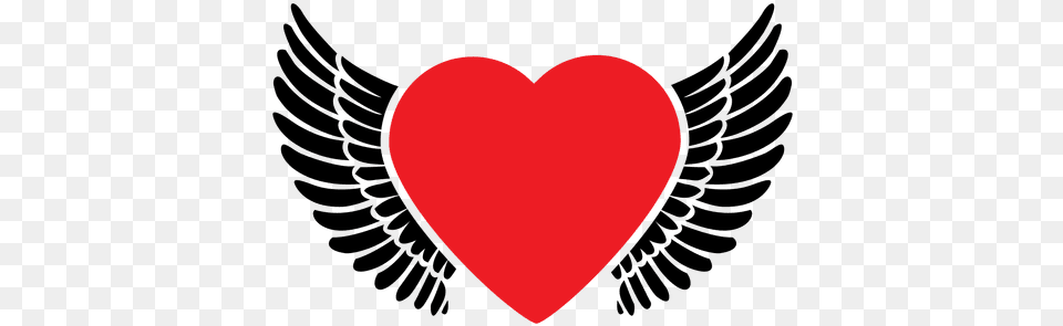 Transparent Svg Vector File Heart Logo With Wings, Person Free Png Download