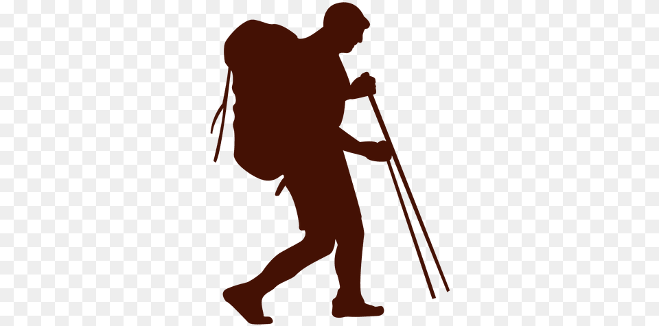 Transparent Svg Vector File Hiker Silhouette, Adult, Male, Man, Person Free Png