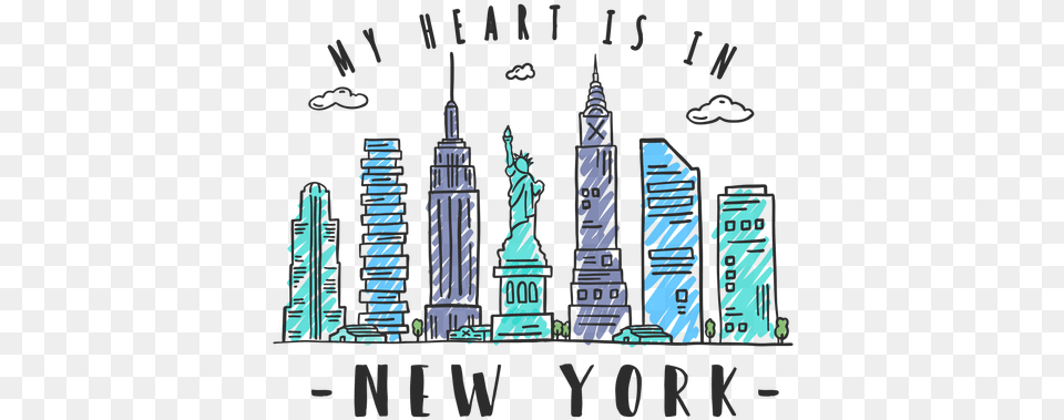 Transparent Svg Vector File New York Sticker, City, Metropolis, Urban, Art Free Png Download