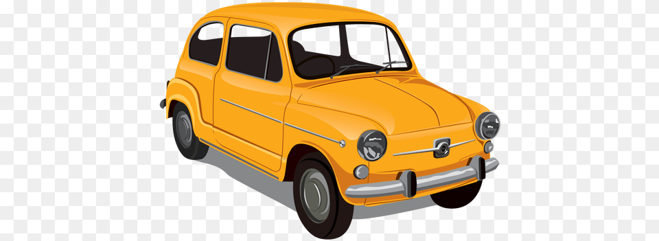 Transparent Svg Vector File Old Fiat 600 Vector, Car, Transportation, Vehicle, Sedan Png Image