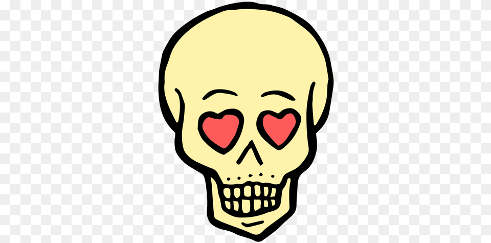 Transparent Svg Vector File Skull With Heart Eyes, Body Part, Mouth, Person, Teeth Free Png Download
