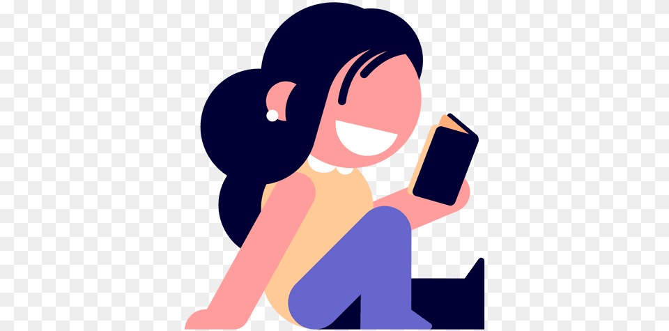 Transparent Svg Vector File Transparent Girl Reading, Person, Electronics, Phone, Mobile Phone Png Image