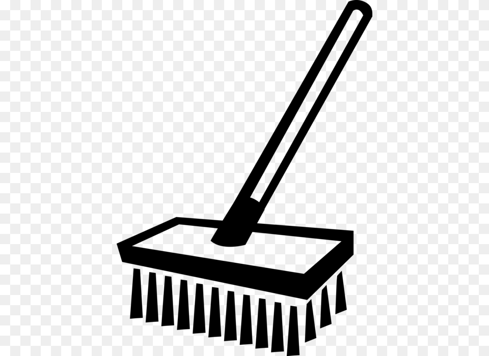 Transparent Sweeping Broom Clipart Sweeping Brush Vector, Gray Png Image