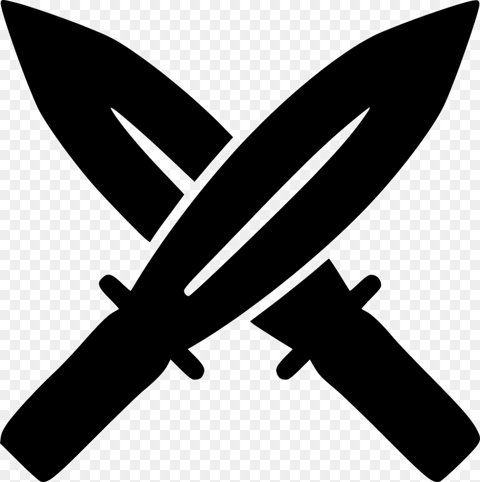 Sword Black Two Swords Icon Stencil, Silhouette, Blade, Dagger Free Transparent Png