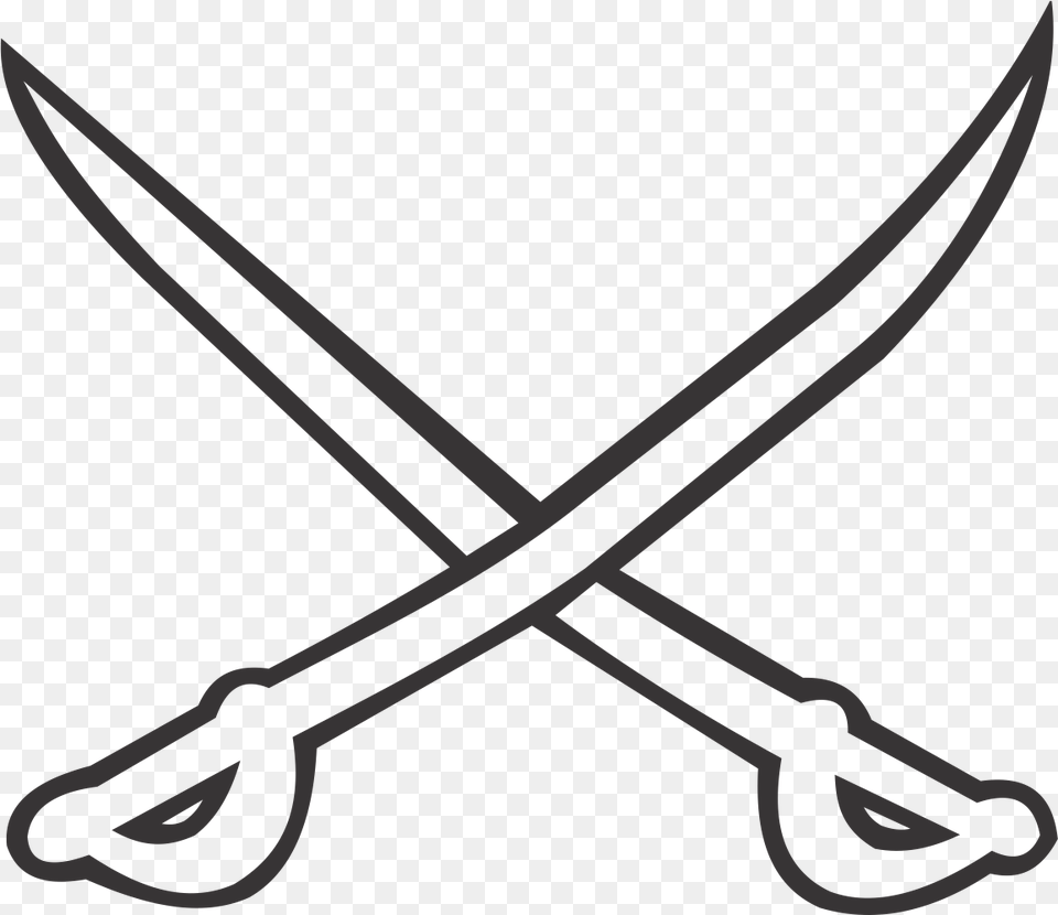 Transparent Swords Line Art, Sword, Weapon, Bow Png