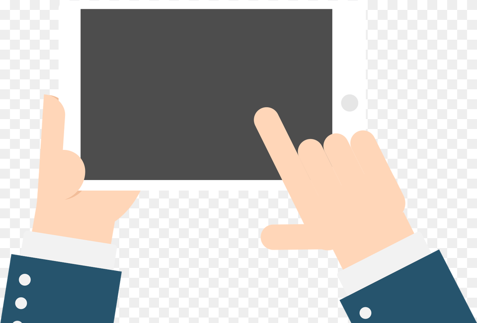 Transparent Tablet Clipart Hands Holding Tablet Vector, Computer, Electronics, Tablet Computer, White Board Free Png