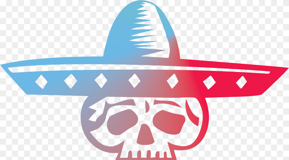 Transparent Taco Meat Clipart Mexican Skull, Clothing, Hat, Sombrero Free Png Download