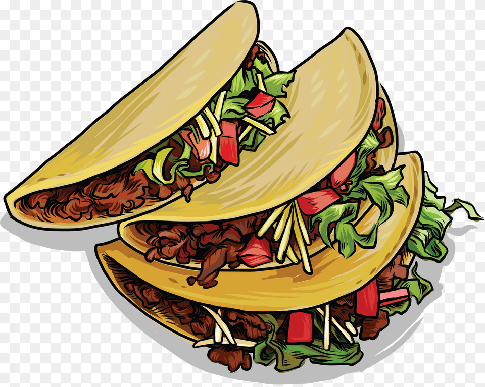 Transparent Tacos Mexicanos Mexican Food Clip Art Free, Taco, Baby, Person, Bread Png