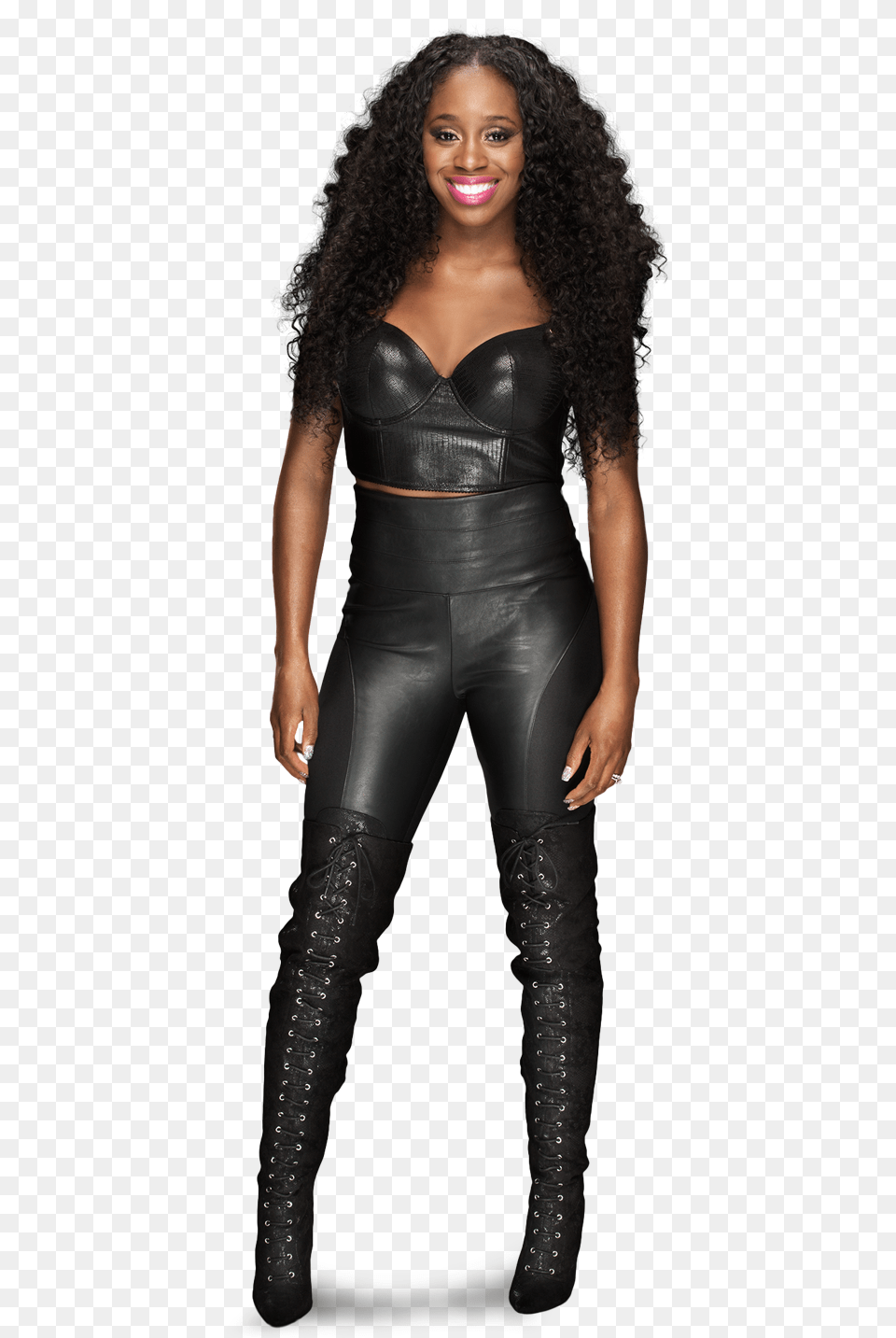 Transparent Tamina Wwe Naomi In Leather, Adult, Person, Pants, Woman Free Png