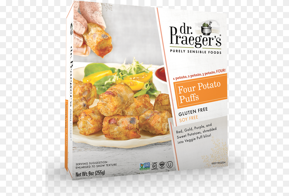 Transparent Tater Tots Dr Praeger, Advertisement, Poster, Food, Fried Chicken Png