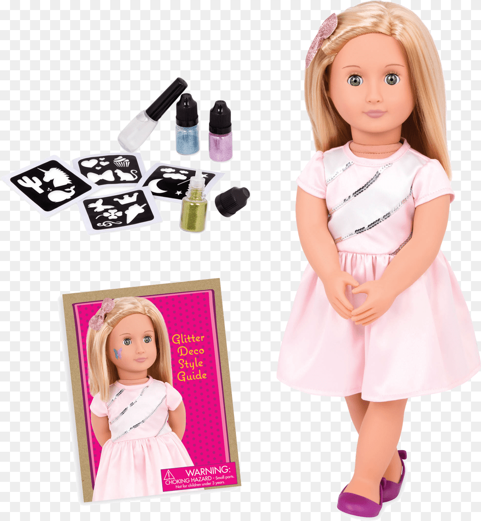 Transparent Tattoo Girl Our Generation Glitter Tattoo, Doll, Figurine, Toy, Barbie Free Png