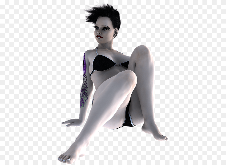 Transparent Tattoo Girl Photo Shoot, Adult, Swimwear, Person, Hand Free Png Download