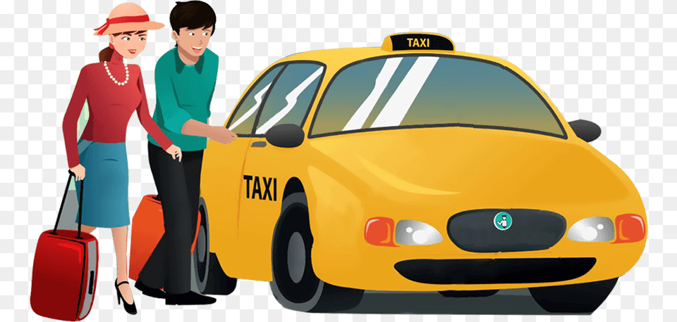 Transparent Taxi Cab Take A Taxi Clipart, Woman, Adult, Person, Female Free Png Download