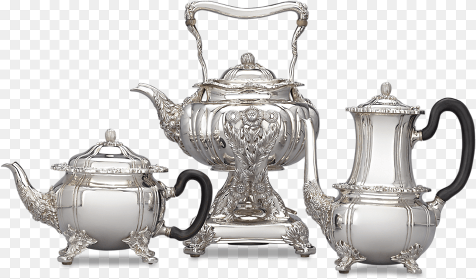 Transparent Tea Set Teapot, Cookware, Pot, Pottery, Silver Free Png Download