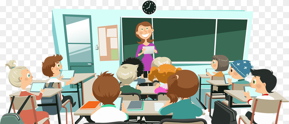 Teacher Classroom Student In Class, Architecture, School, Building, Indoors Free Transparent Png