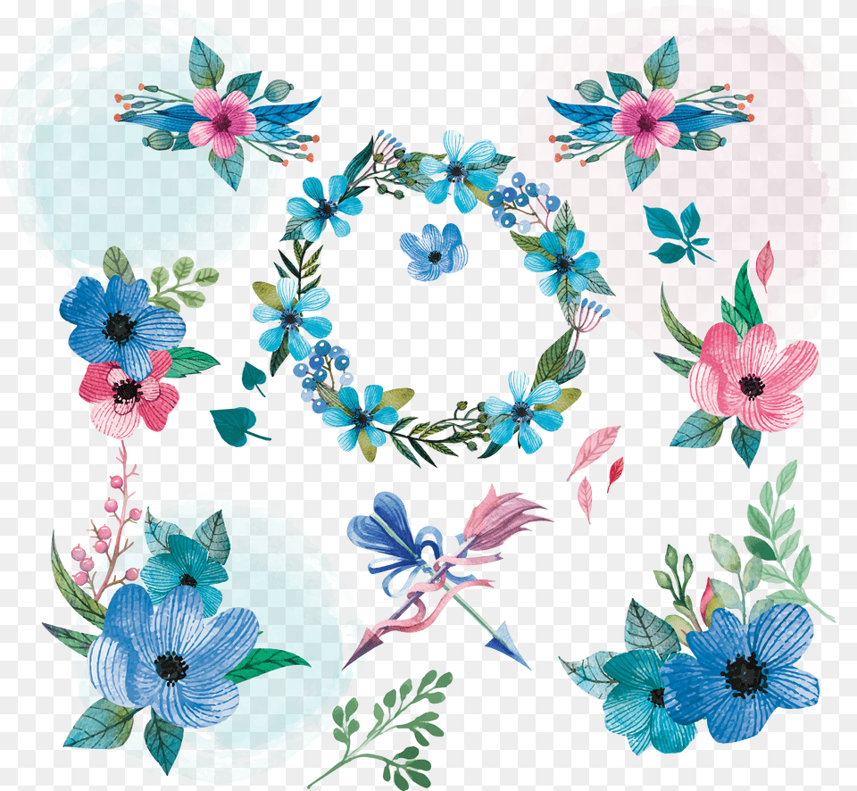 Teal Flower Clipart Free Transparent Png