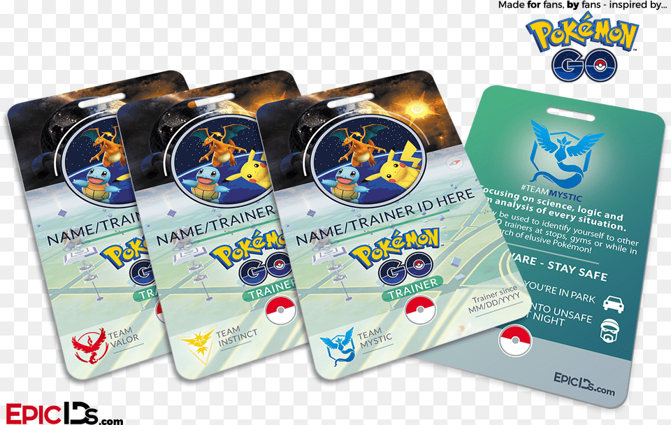 Transparent Team Mystic Logo Trainer Id Pokemon Go, Text, Business Card, Paper Free Png Download