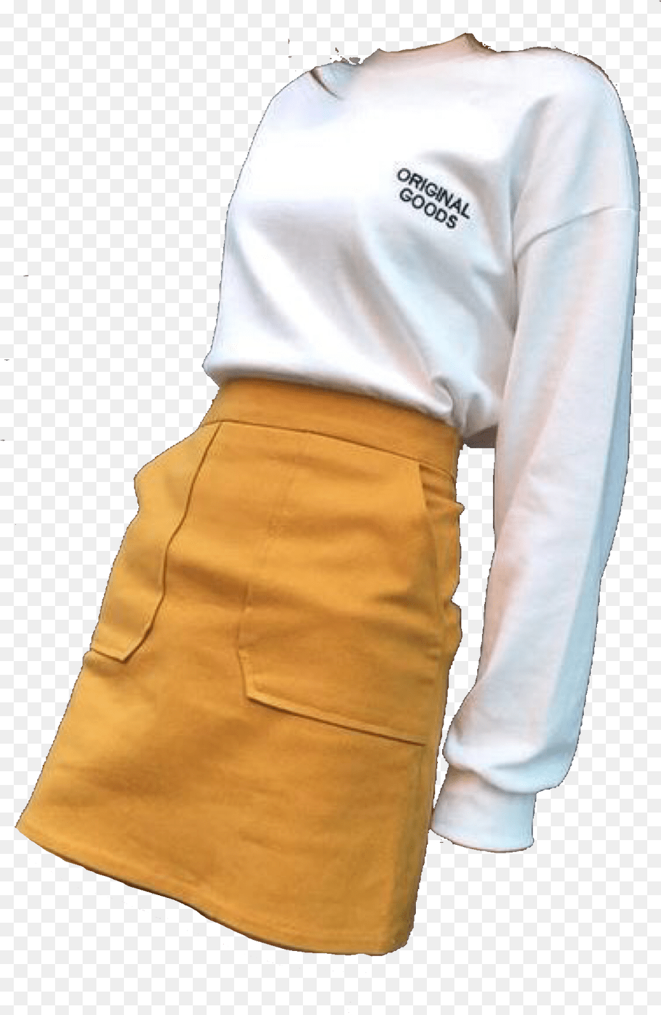 Transparent Teenage Girl Cute Aesthetic Girl Clothes, Clothing, Skirt, Long Sleeve, Sleeve Free Png