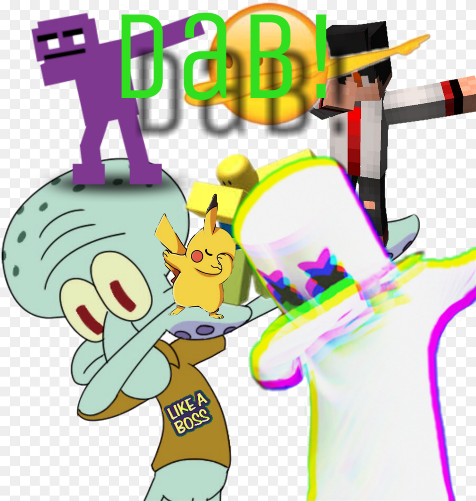 Transparent Tentacles Clipart Squidward Dabbing, Person Free Png Download