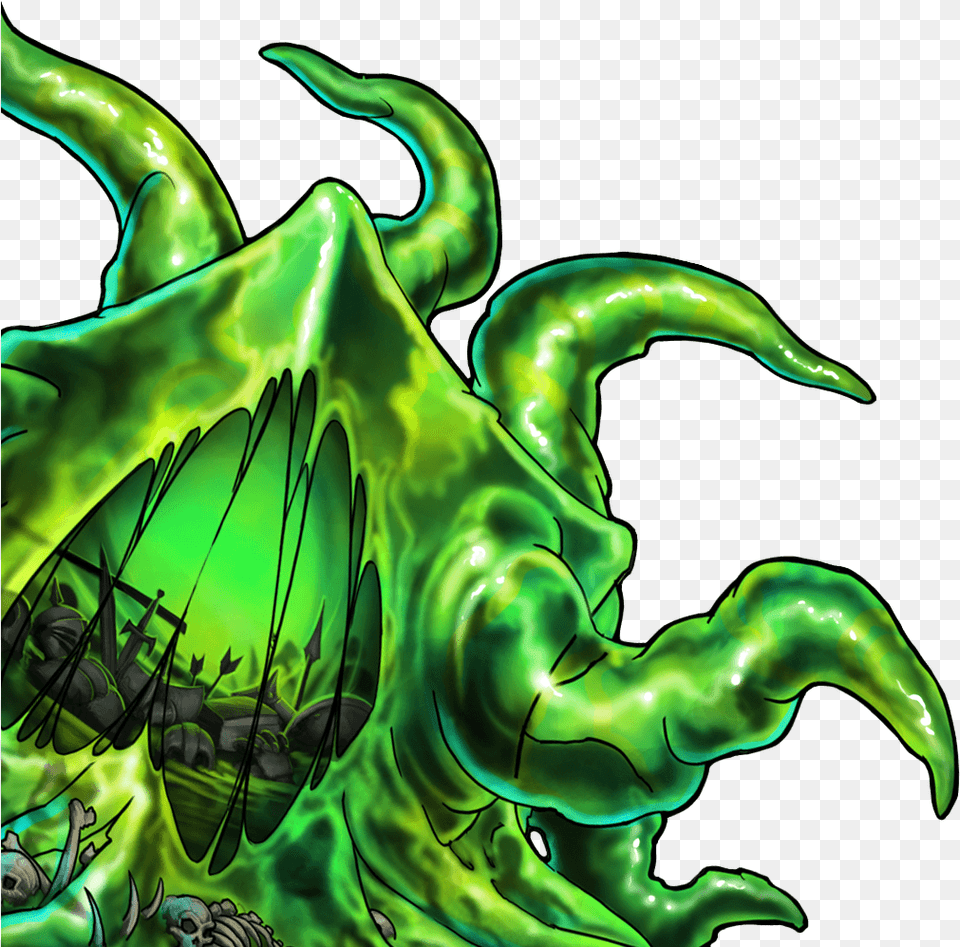 Tentacles Green Slime, Dragon, Plant Free Transparent Png