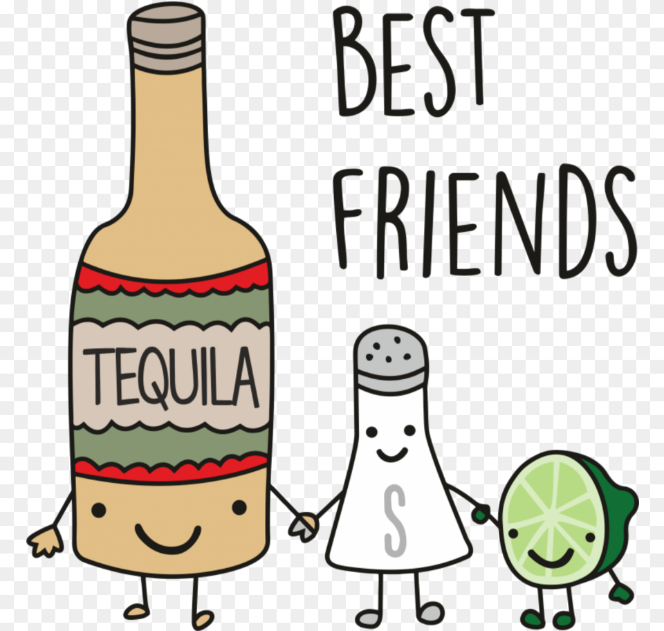 Transparent Tequila Bottle Clipart Best Friends Tequila Salt Lime, Alcohol, Beverage, Wine, Wine Bottle Free Png Download