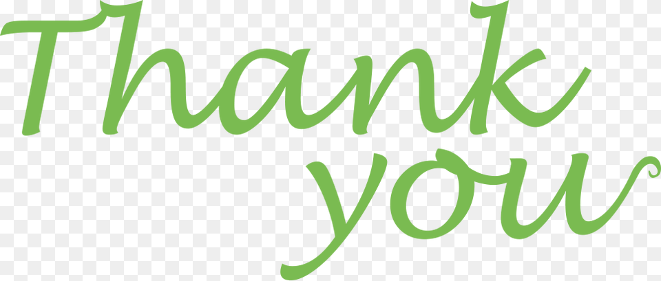 Transparent Thank You, Green, Text, Handwriting Png Image