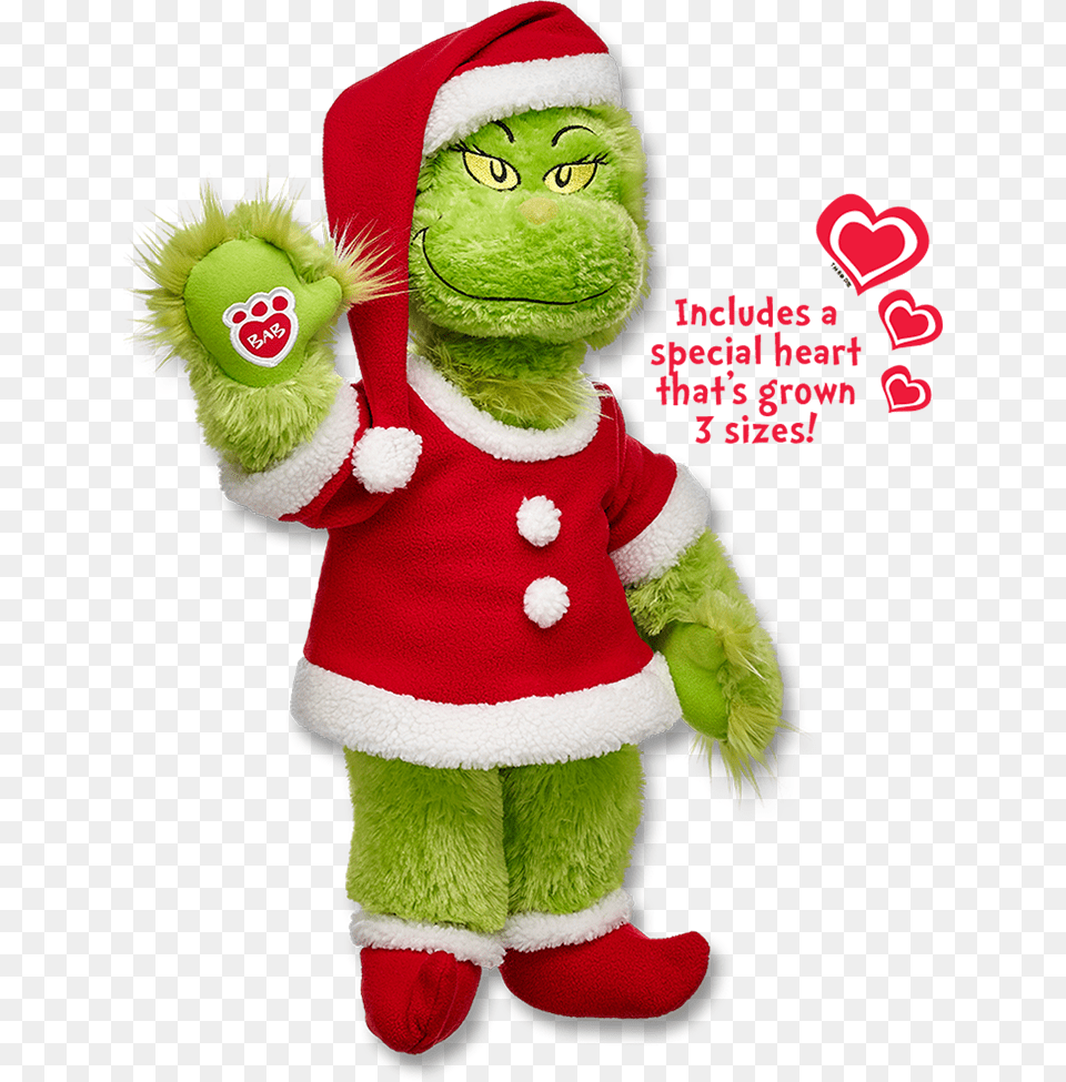 Transparent The Grinch Build A Bear Workshop Grinch, Plush, Toy, Baby, Person Png Image