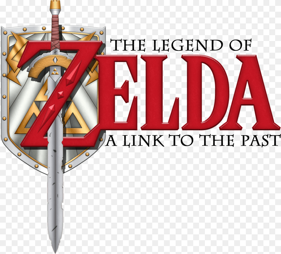 Transparent The Legend Of Zelda Logo Legend Of Zelda A Link, Sword, Weapon, Armor, Shield Png Image