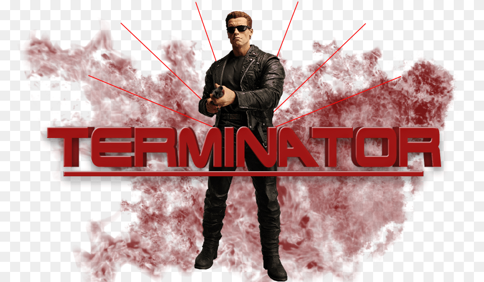Transparent The Terminator Terminator Judgement Day Transparent, Clothing, Coat, Jacket, Adult Free Png Download