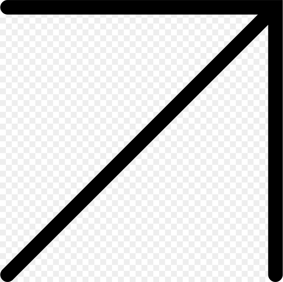 Thin Arrow North East Arrow Svg, Triangle, Smoke Pipe Free Transparent Png