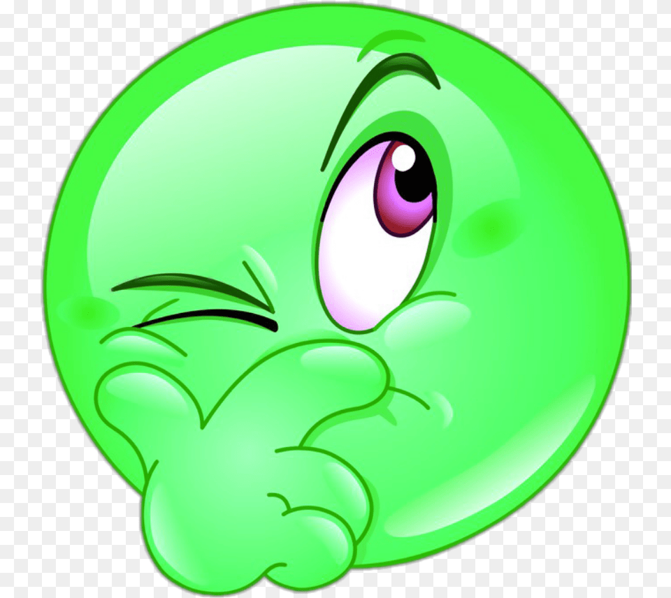 Transparent Thinking Emoji Clipart Thinking Emoji, Green, Alien, Purple, Face Free Png Download