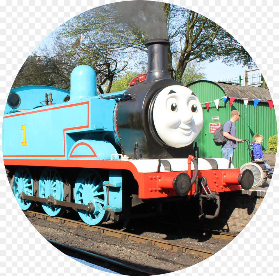 Transparent Thomas The Train Face Locomotive, Vehicle, Transportation, Railway, Wheel Free Png Download