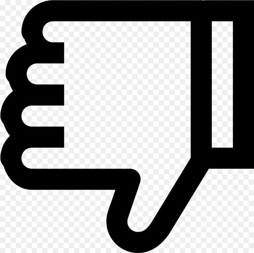 Transparent Thumbs Down Clipart, Gray Png
