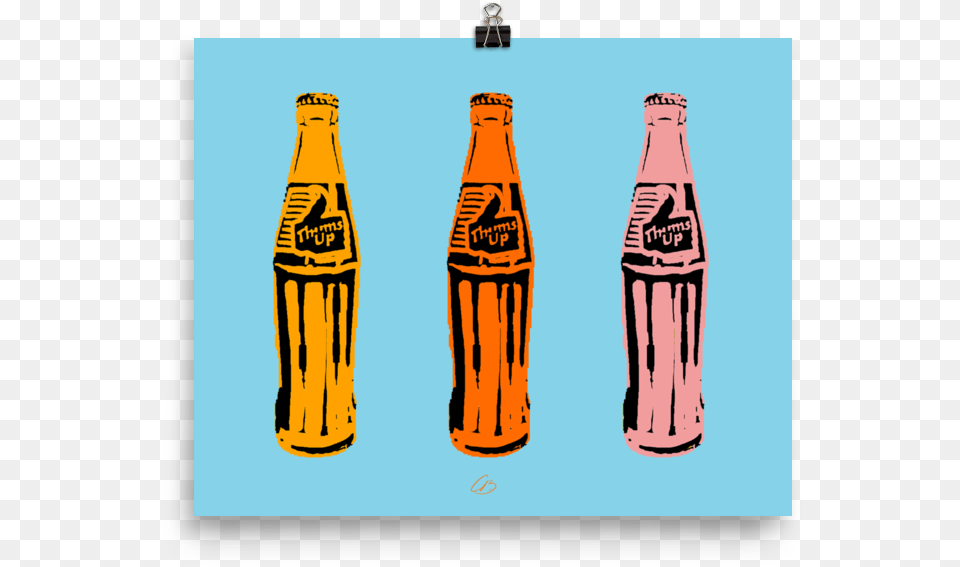 Transparent Thums Up Pop Art Bottle Beer, Beverage, Soda, Pop Bottle, Alcohol Free Png Download