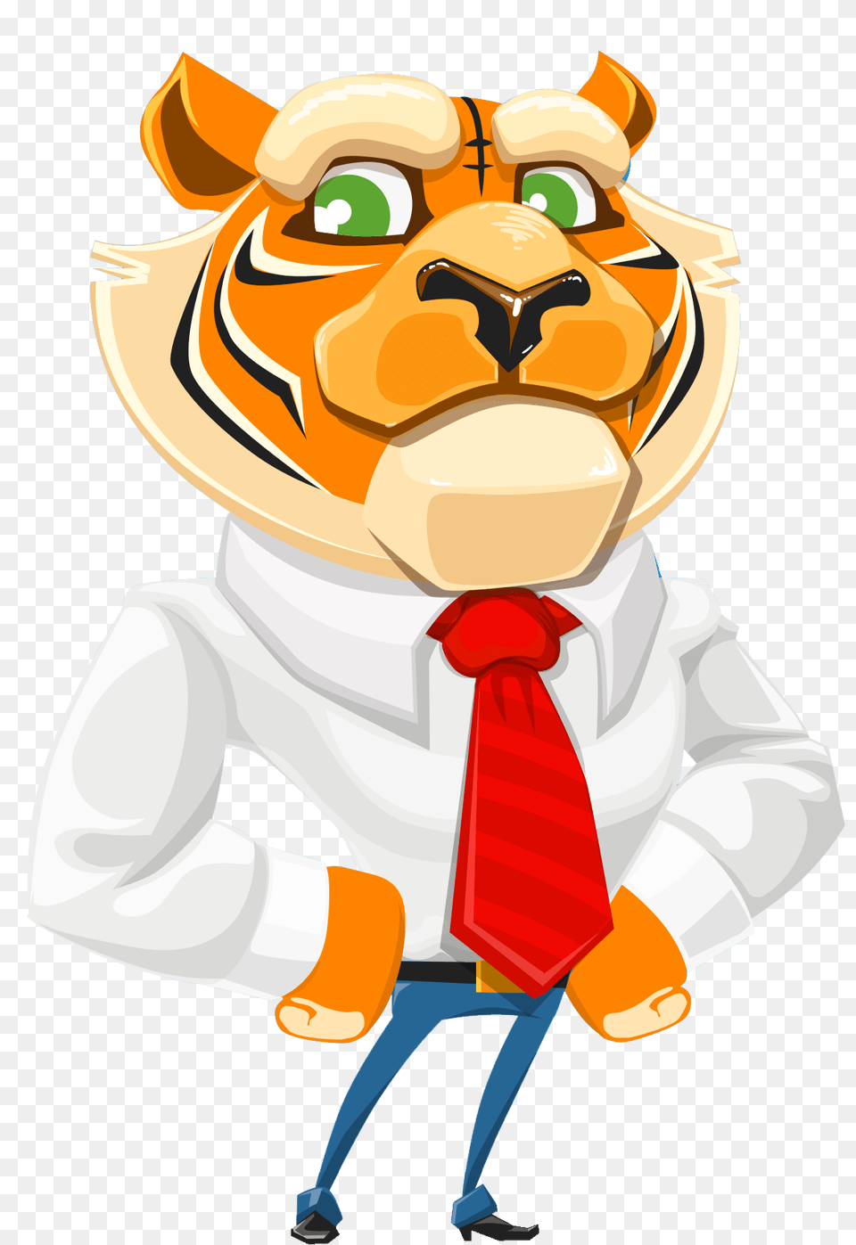 Tiger Cartoon Tiger Vector Background, Accessories, Formal Wear, Tie, Necktie Free Transparent Png