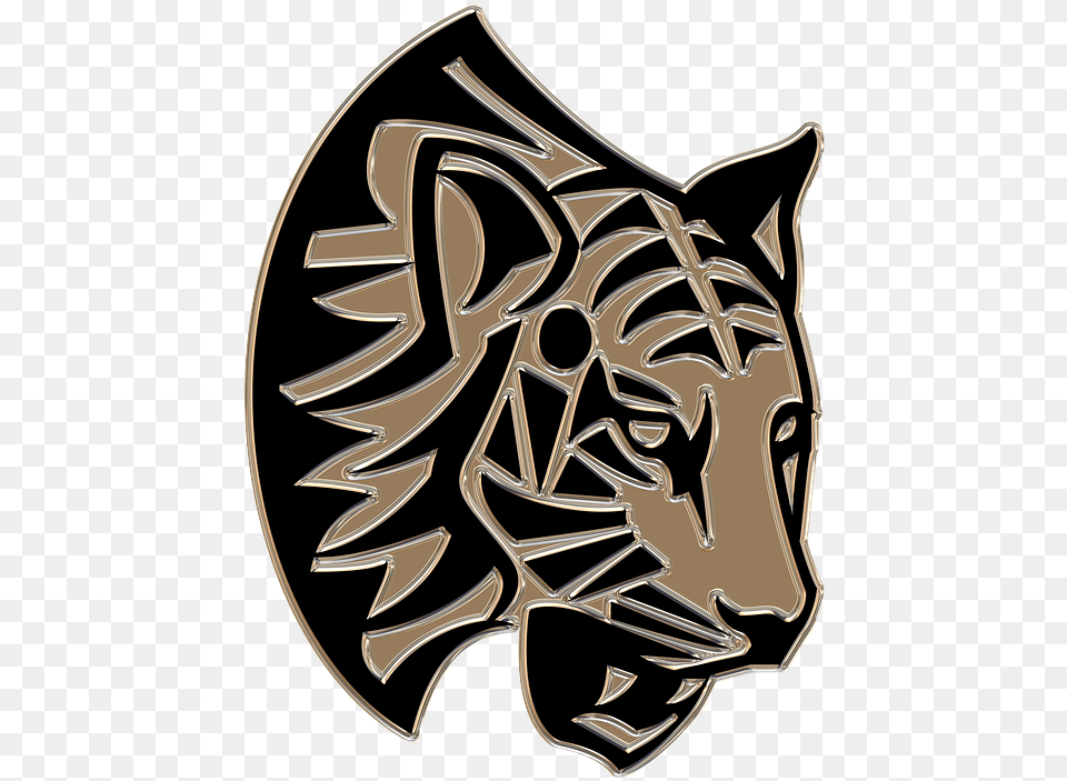 Transparent Tiger Head Silhouette Vector Tiger Tribal, Emblem, Symbol Png Image